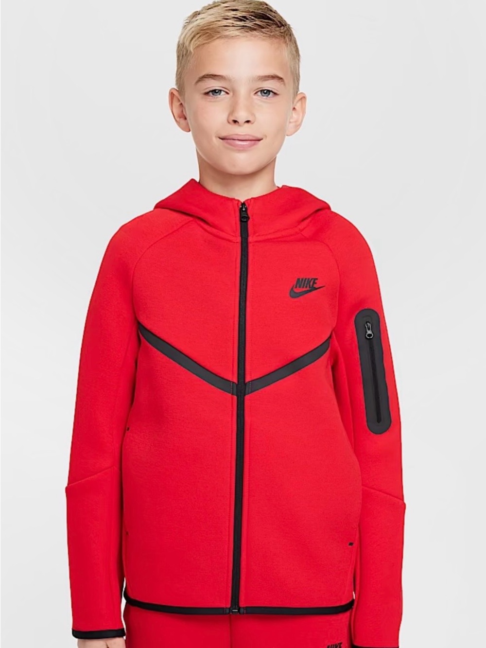Nike Sportswear Tech Fleece Big Kids’ Full-Zip Hoodie Size-Youth XL - Picture 4 of 5